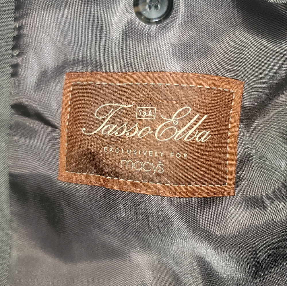 Mens Tasso Elba Wool Blazer Size R46 Gray - Picture 3 of 8